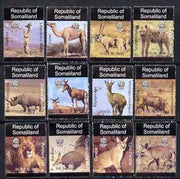 Somaliland 1997 Indigenous Animals unmounted mint set of 12 values 500 SL to 25,000 SL