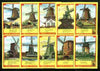 Match Box Labels - Windmills series #06 (nos 51-60) very fine unused condition (Molem Lucifers)