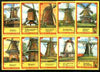 Match Box Labels - Windmills series #10 (nos 91-100) very fine unused condition (Molem Lucifers)