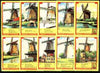 Match Box Labels - Windmills series #13 (nos 121-130) very fine unused condition (Molem Lucifers)