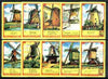 Match Box Labels - Windmills series #15 (nos 141-150) very fine unused condition (Molem Lucifers)