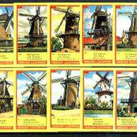 Match Box Labels - Windmills series #16 (nos 151-160) very fine unused condition (Molem Lucifers)