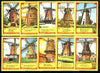 Match Box Labels - Windmills series #20 (nos 191-200) very fine unused condition (Molem Lucifers)