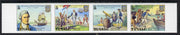 Tuvalu 1979 Capt Cook Death Anniversary imperf undenominated proof strip of 4 (without gum) similar to SG 123ab