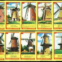 Match Box Labels - Windmills series #30 (nos 291-300) very fine unused condition (Molem Lucifers)