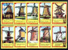Match Box Labels - Windmills series #33 (nos 321-330) very fine unused condition (Molem Lucifers)