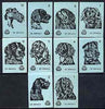 Match Box Labels - complete set of 10 Dogs (set #3 blue background) very fine unused condition (Yugoslavian Drava series)