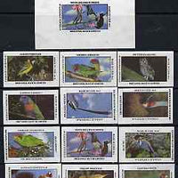 Match Box Labels - complete set of 12 Birds (plus outer wrapper) very fine unused condition (Britannia Match Co made in USSR)