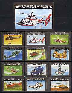 Match Box Labels - complete set of 12 Helicopters of the World (plus outer wrapper) superb unused condition (Essex Match Co)