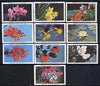 Match Box Labels - complete set of 10 Flowers superb unused condition (Austrian Solo series)