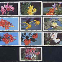 Match Box Labels - complete set of 10 Flowers superb unused condition (Austrian Solo series)