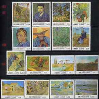 Sierra Leone 1991 Death Centenary of Vincent Van Gogh set of 16 unmounted mint, SG 1622-37