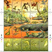 Sierra Leone 1992 Pre Historic Animals sheetlet containing complete set of 20 unmounted mint, SG 1808a