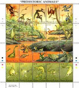 Sierra Leone 1992 Pre Historic Animals sheetlet containing complete set of 20 unmounted mint, SG 1808a