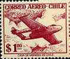 Chile 1956 De Havilland DH-112 Venom FB-4 1p purple-red unmounted mint, SG 451*