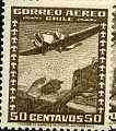 Chile 1934 Junkers G-24 50c brown unmounted mint, SG 240*