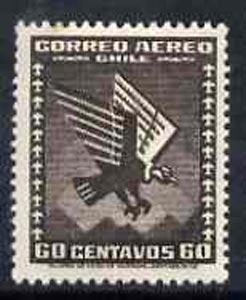 Chile 1934 Condor in Flight 60c black unmounted mint, SG 241*