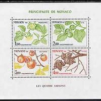 Monaco 1981 Seasons of the Persimmon Tree m/sheet containing set of 4 unmounted mint, SG MS 1546, Mi BL 18