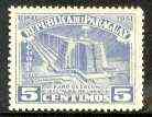 Paraguay 1952 Columbus Memorial - Lighthouse 5c pale ultramarine unmounted mint, SG 702*