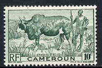 Cameroun 1946 Zebu & Herdsman 10c green unmounted mint, SG 232*
