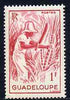 Guadeloupe 1947 Cutting Sugar Cane 1f red unmounted mint, SG 215*