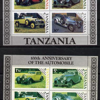 Tanzania 1986 Centenary of Motoring m/sheet with red omitted plus normal unmounted mint (SG MS 460)