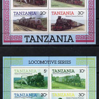 Tanzania 1985 Locomotives perf m/sheet with red omitted plus normal unmounted mint (SG MS 434)
