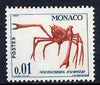 Monaco 1960 Crab (Macrocheira kampferi) 1c from Marine Life set, SG 672 unmounted mint*