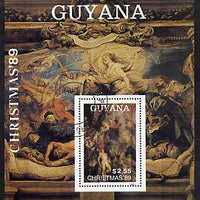 Guyana 1989 Christmas $2.55 (Madonna Surrounded by Saints by Rubens) m/sheet very fine cto used