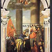 Guyana 1989 Tiziano 500th Anniversaryersay $20 m/sheet very fine cto used