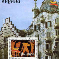 Guyana 1989 Barcelona Olympic Games $2.55 m/sheet (Javelin Thrower - detail of Red-figure Greek Pot) very fine cto used