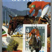 Guyana 1988 Korea '88 $2 m/sheet (Winners - Show Jumping) very fine cto used