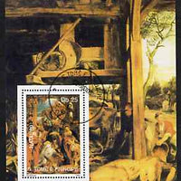St Thomas & Prince Islands 1989 Christmas 25Db m/sheet (Painting by Rubens) very fine cto used Mi BL 225