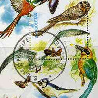 St Thomas & Prince Islands 1989 Butterflies m/sheet #1 (Butterflies with Birds) very fine cto used