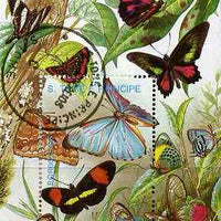 St Thomas & Prince Islands 1989 Butterflies m/sheet #3 very fine cto used