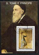 St Thomas & Prince Islands 1989 Christmas 25Db m/sheet (Painting by Tiziano) very fine cto used Mi BL 226
