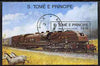 St Thomas & Prince Islands 1989 Locomotives 50Db m/sheet (Garratt) very fine cto used Mi BL 208