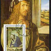 St Thomas & Prince Islands 1989 Christmas 25Db m/sheet (Painting by Durer) very fine cto used Mi BL 223