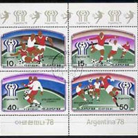 North Korea 1977 Football World Cup sheetlet containing set of 4 very fine cto used, SG N1663-66