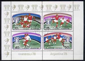 North Korea 1977 Football World Cup sheetlet containing set of 4 very fine cto used, SG N1663-66