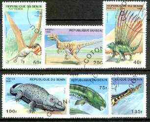 Benin 1996 Prehistoric Animals complete set of 6 fine cto used, Mi 836-41*