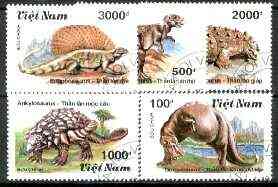 Vietnam 1990 Prehistoric Animals complete set of 5 fine cto used, SG 1461-65*