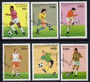 Congo 1996 Football World Cup perf set of 6 cto used*