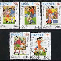Laos 1996 France '98 Football World Cup set of 5 cto used*