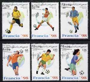 Sahara Republic 1996 France '98 Football World Cup complete perf set of 6 fine cto used*