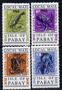 Pabay 1965 Europa (Crustaceans) set of 4 opt'd 1966 (in black) unmounted mint