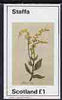 Staffa 1982 Plants #02 (Mouse Ear) imperf,souvenir sheet (£1 value) unmounted mint