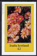 Staffa 1982 Flowers #12 imperf,deluxe sheet (£2 value) unmounted mint