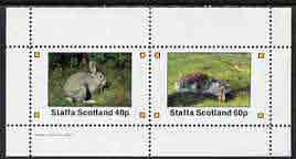 Staffa 1982 Animals (Rabbits) perf,set of 2 values (40p & 60p) unmounted mint