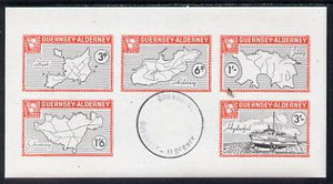 Guernsey - Alderney 1965 Maps imperf m/sheet containing the set of 5 with Commodore cancellation, Rosen CSA 40MS